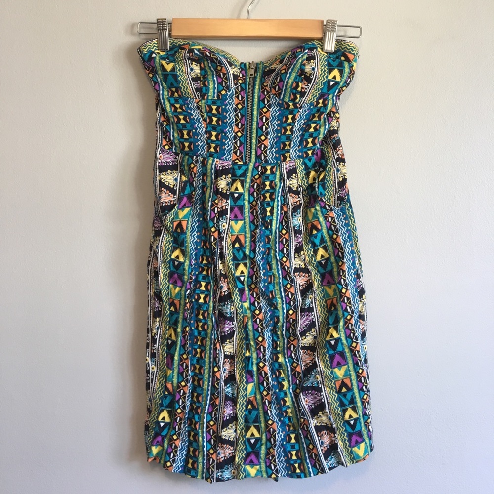 Tribal print mini dress