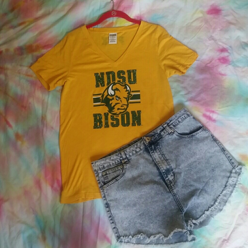 Pink NDSU Bison tee