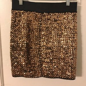 Gold Sequins Skirt