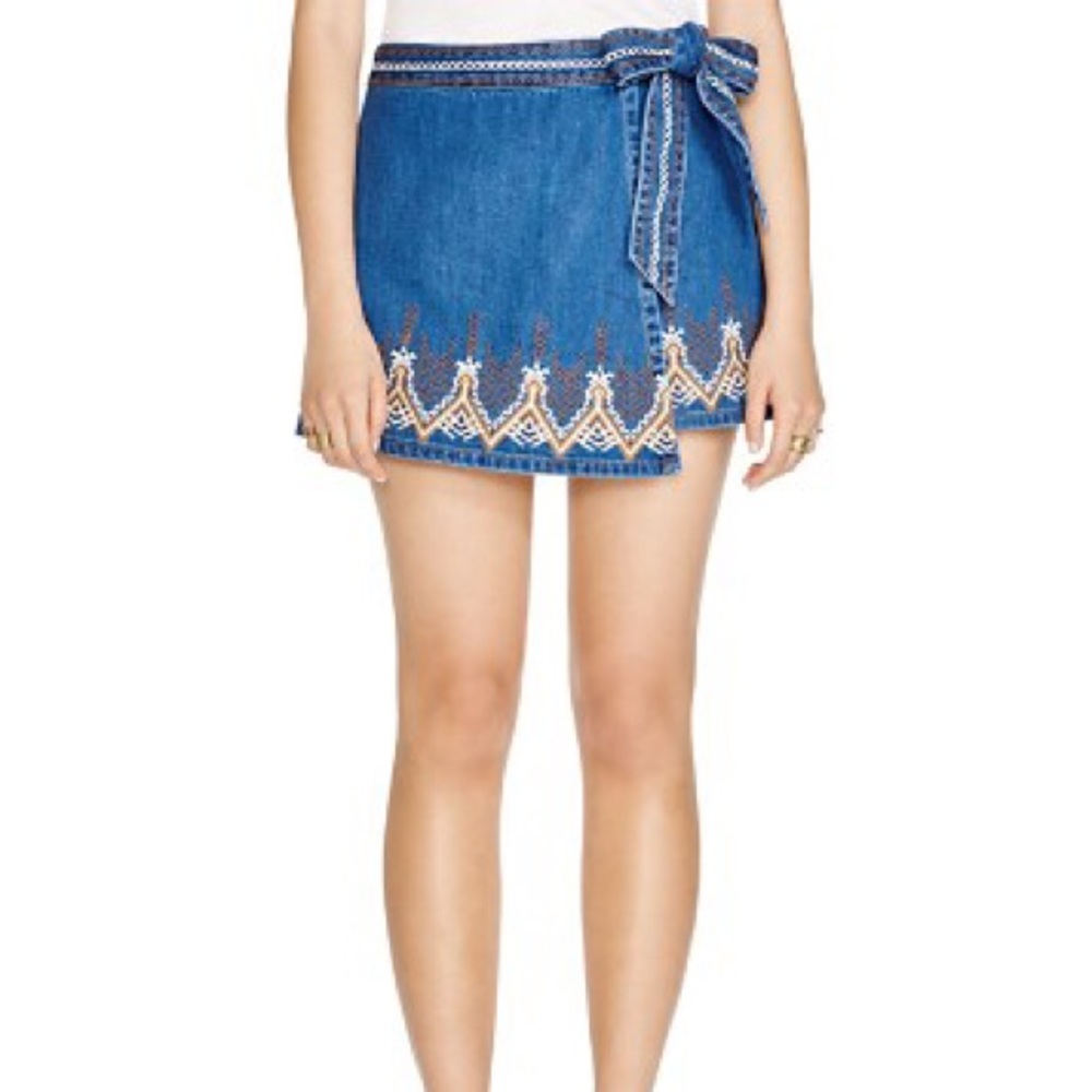 Free People Dream Away Wrap Skirt