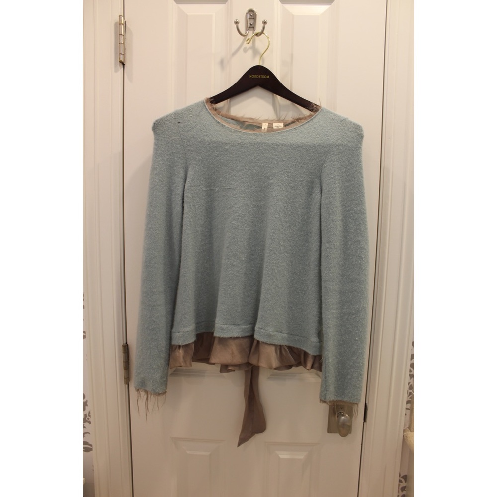 Soft baby blue boho sweater