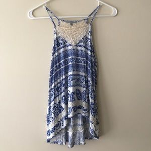 Blue Paisley Halter Top