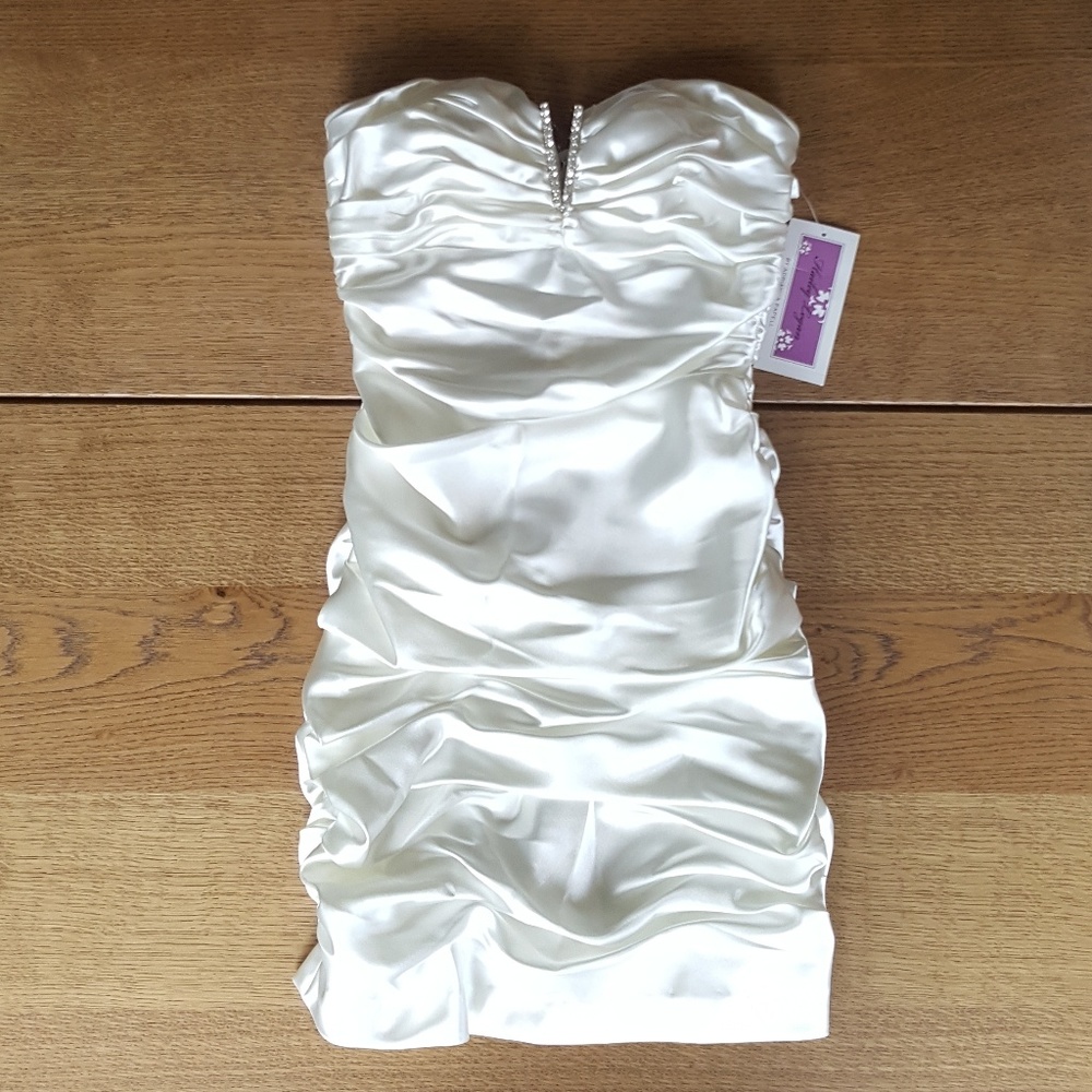Satin White Dress