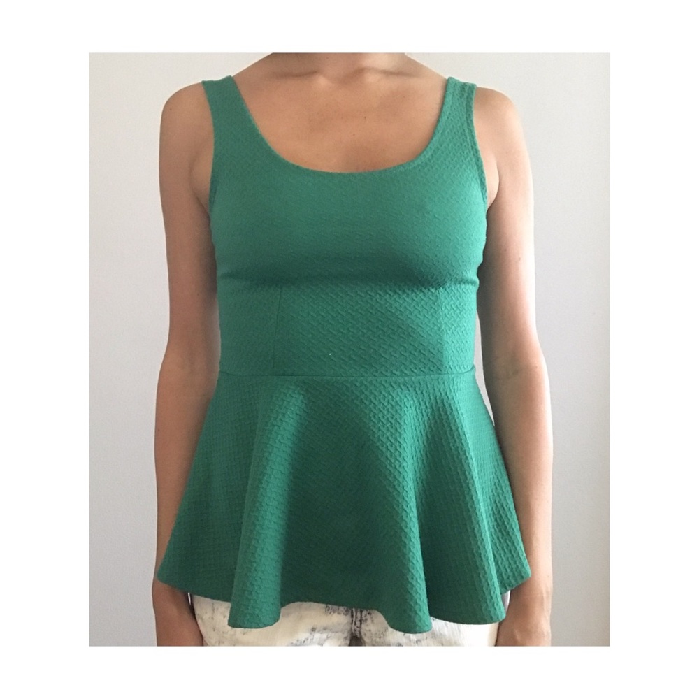 Forever 21 Green peplum top