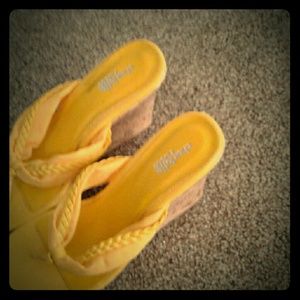 Yellow Charlotte Russe wedges