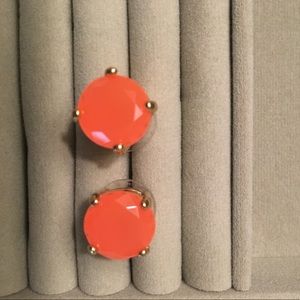 Jcrew orange statement earrings