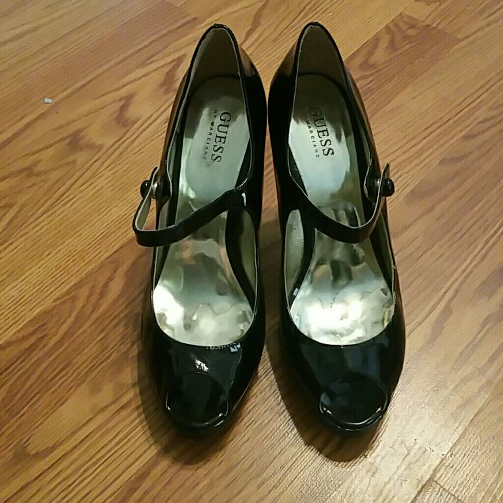 Black patent leather Mary Janes
