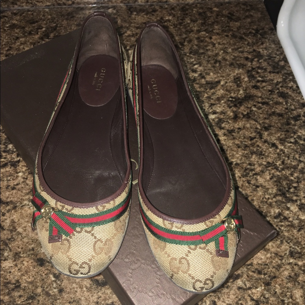 Gucci Monogrammed Flats