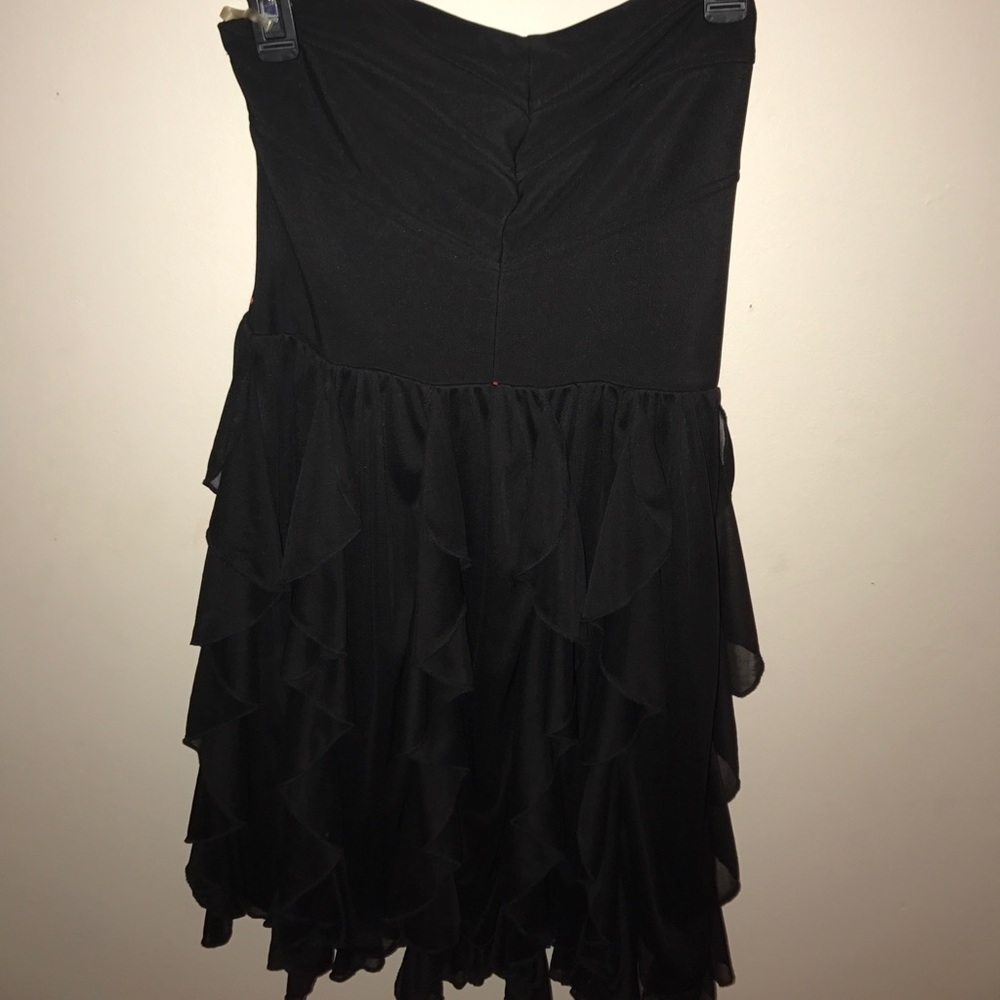 Black ruffle dress