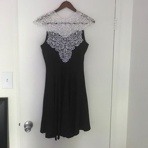 Black Dress with White Lace