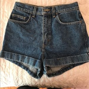 American Apparel High Waisted Jean Shorts
