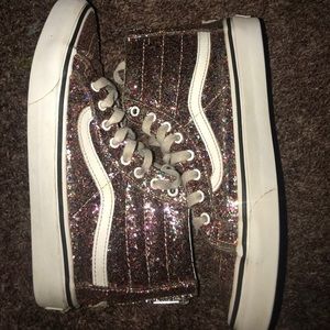 Glitter vans high tops