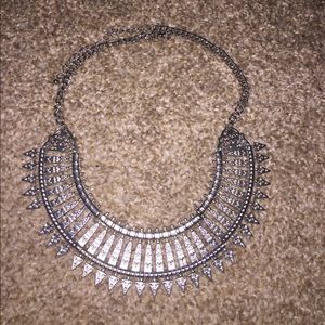 Silver statement necklace