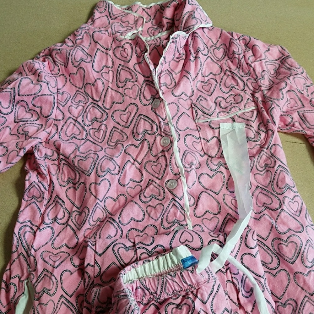 Simply Vera Vera Wang pink heart pajama set XS