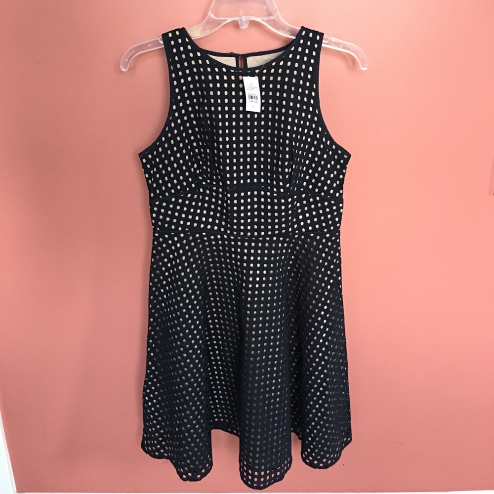 Navy crochet dress