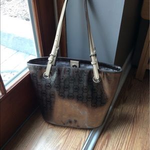 Michael Kor's Jet Set Silver Reflective Tote