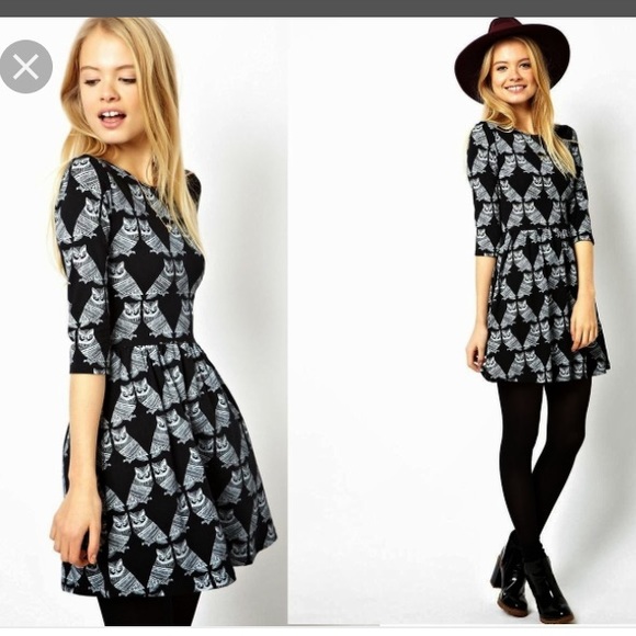 Asos Dresses & Skirts - ASOS Horned Owl Skater Dress