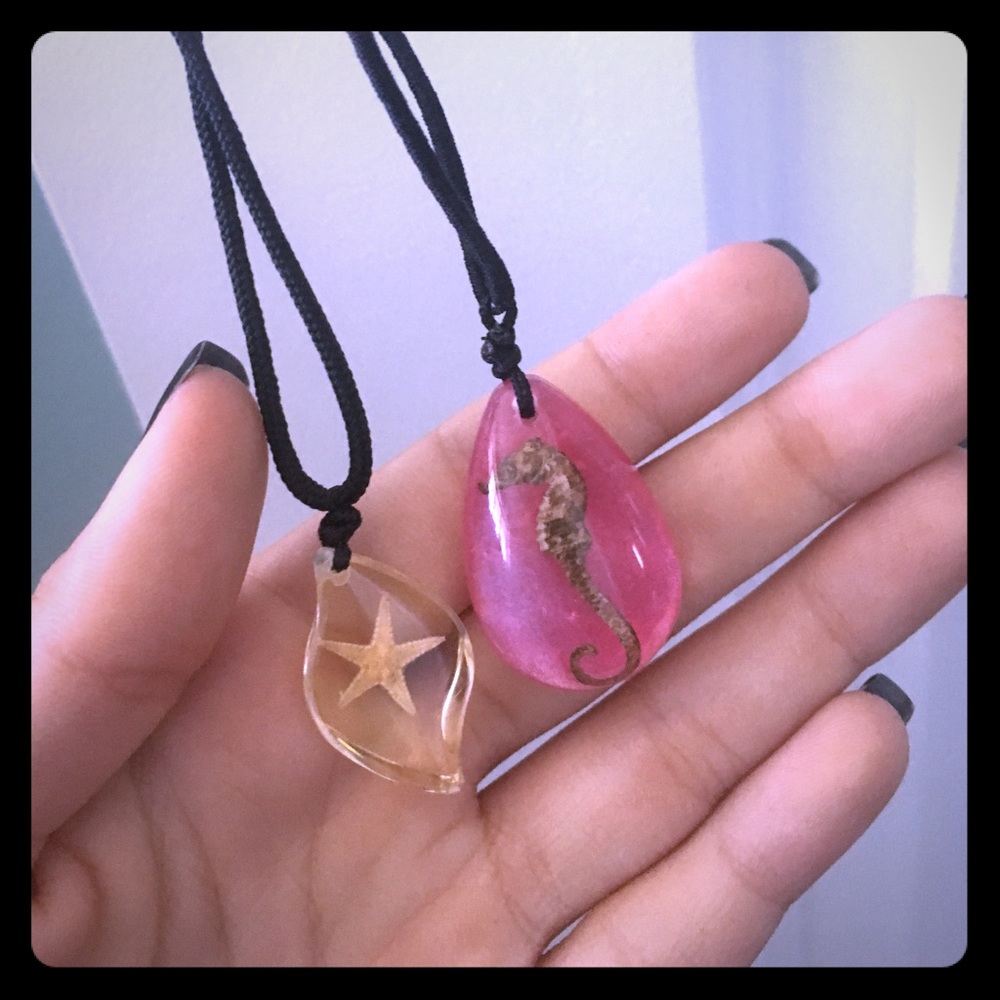 Real fossilized necklaces💝
