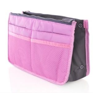 NWOT Pink and Gray Purse/Handbag Organizer