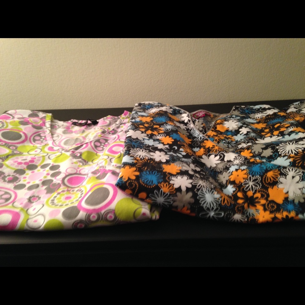 Pair of Large Scrub Tops