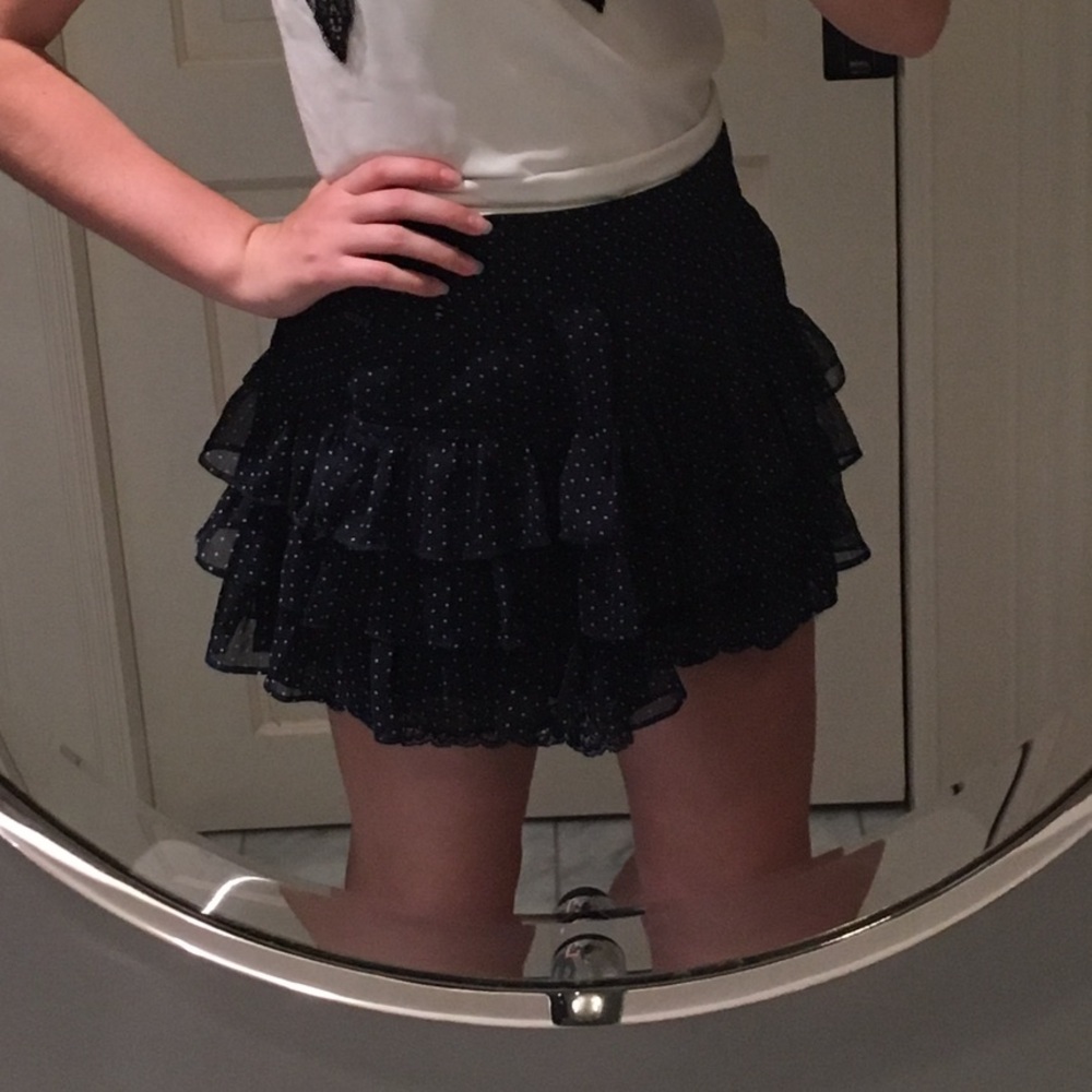 Hollister navy blue mini skirt