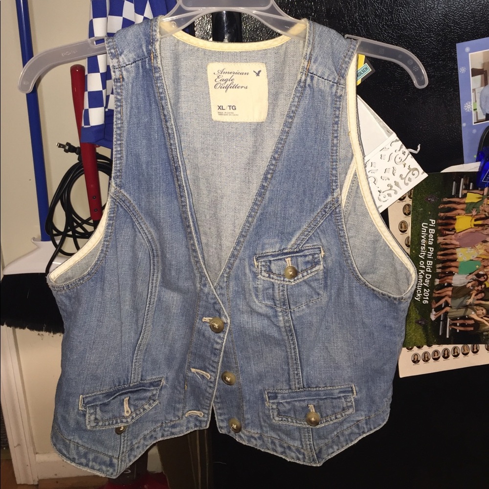 American Eagle Denim Vest