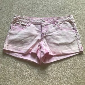 F21 Pink faded jean shorts 26