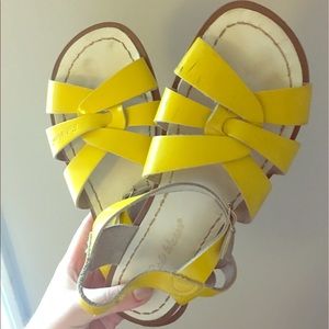Salt Water Sandals in Shiny Yellow