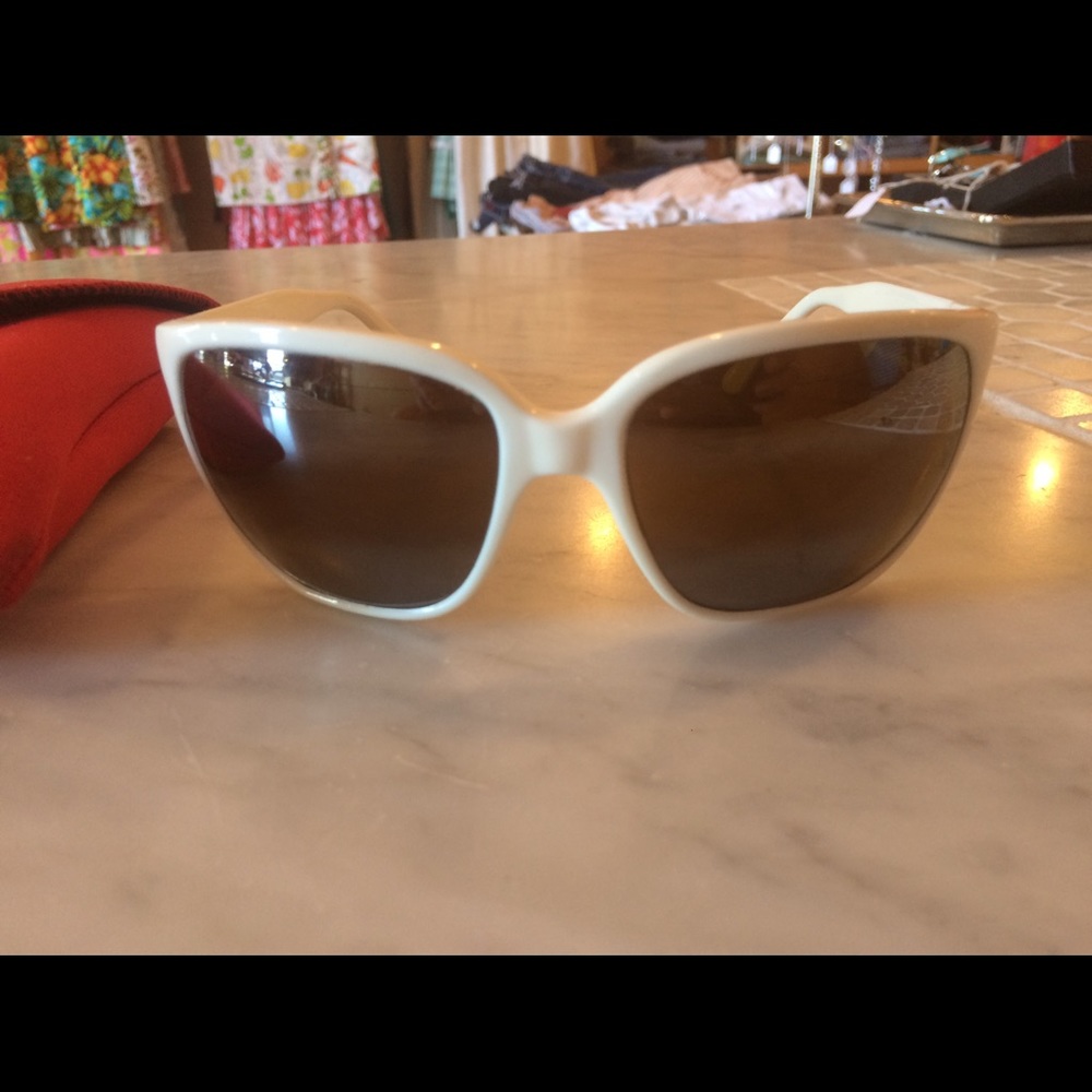 Vintage White VUARNET Nylon Sunglasses Brown lens