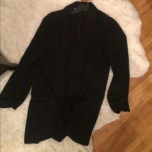 Black oversized draped blazer