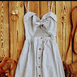 NWT Zaful bowknot midriff cutout dress cami straps