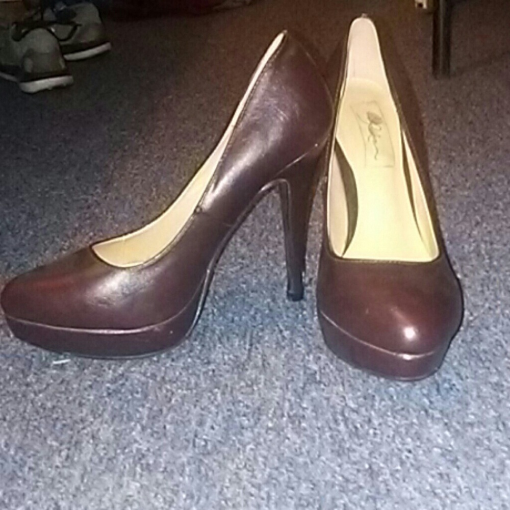 Brown heels.