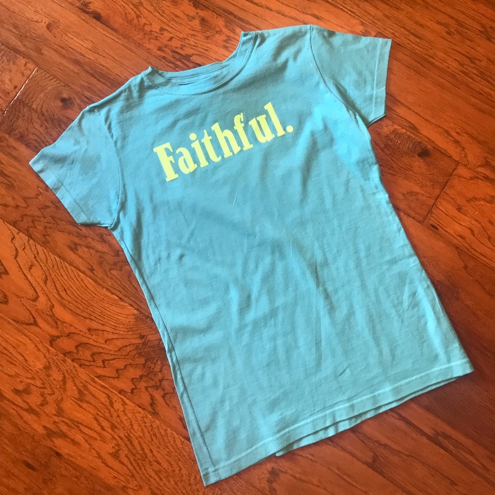 Original Glittery Tickled Pink! Faithful Tee
