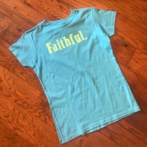 Original Glittery Tickled Pink! Faithful Tee