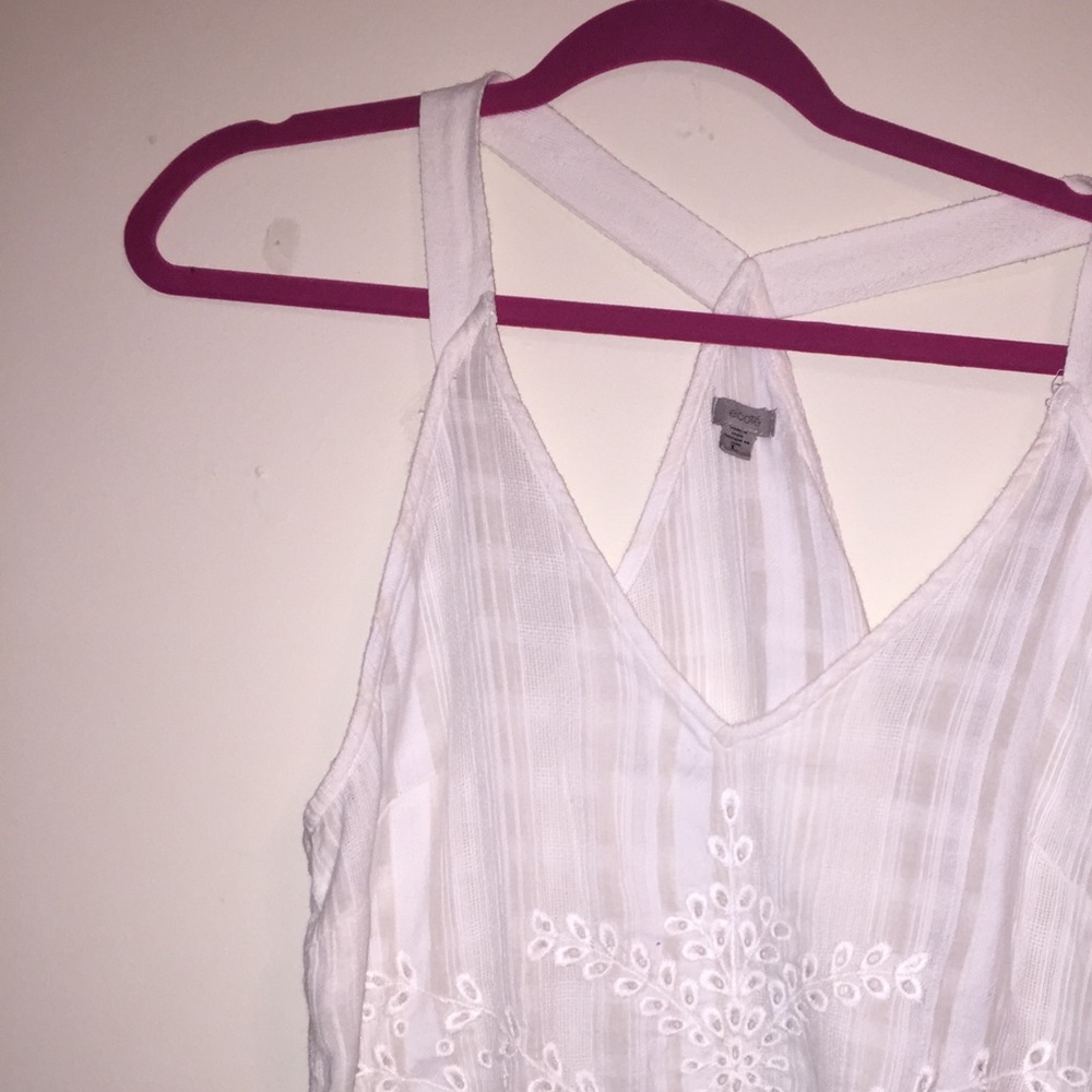 Urban Outfitters white eyelet tank top