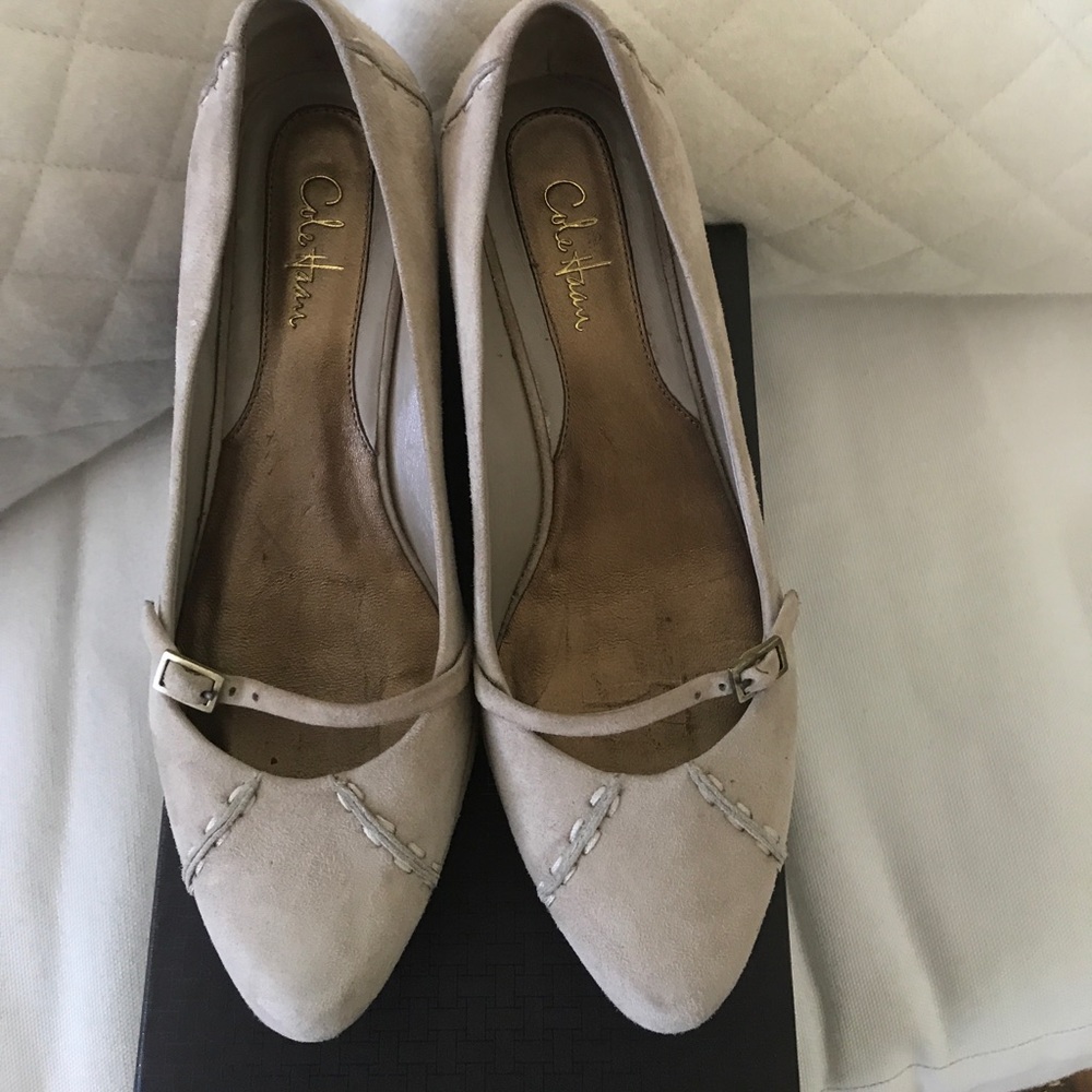 Cole Haan Trina Mary Jane Putty suede