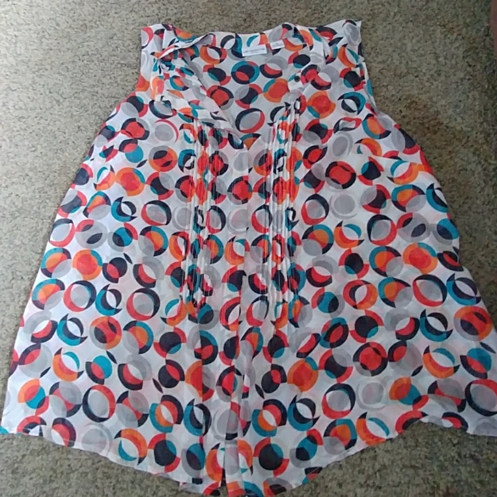 Liz Claiborne 2X Patterned Tank