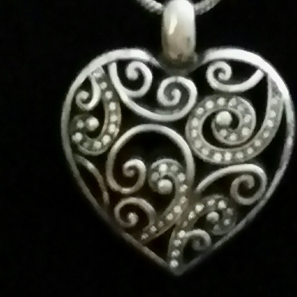 Brighton rhinestone heart necklace, 18" - Picture 2 of 3