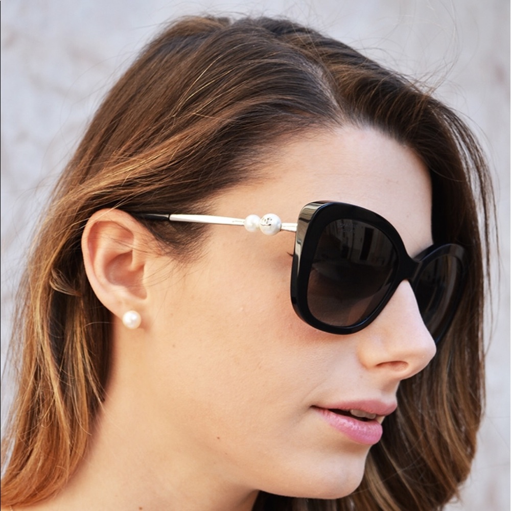 Rare Chanel Pearl Cateye Sunglasses