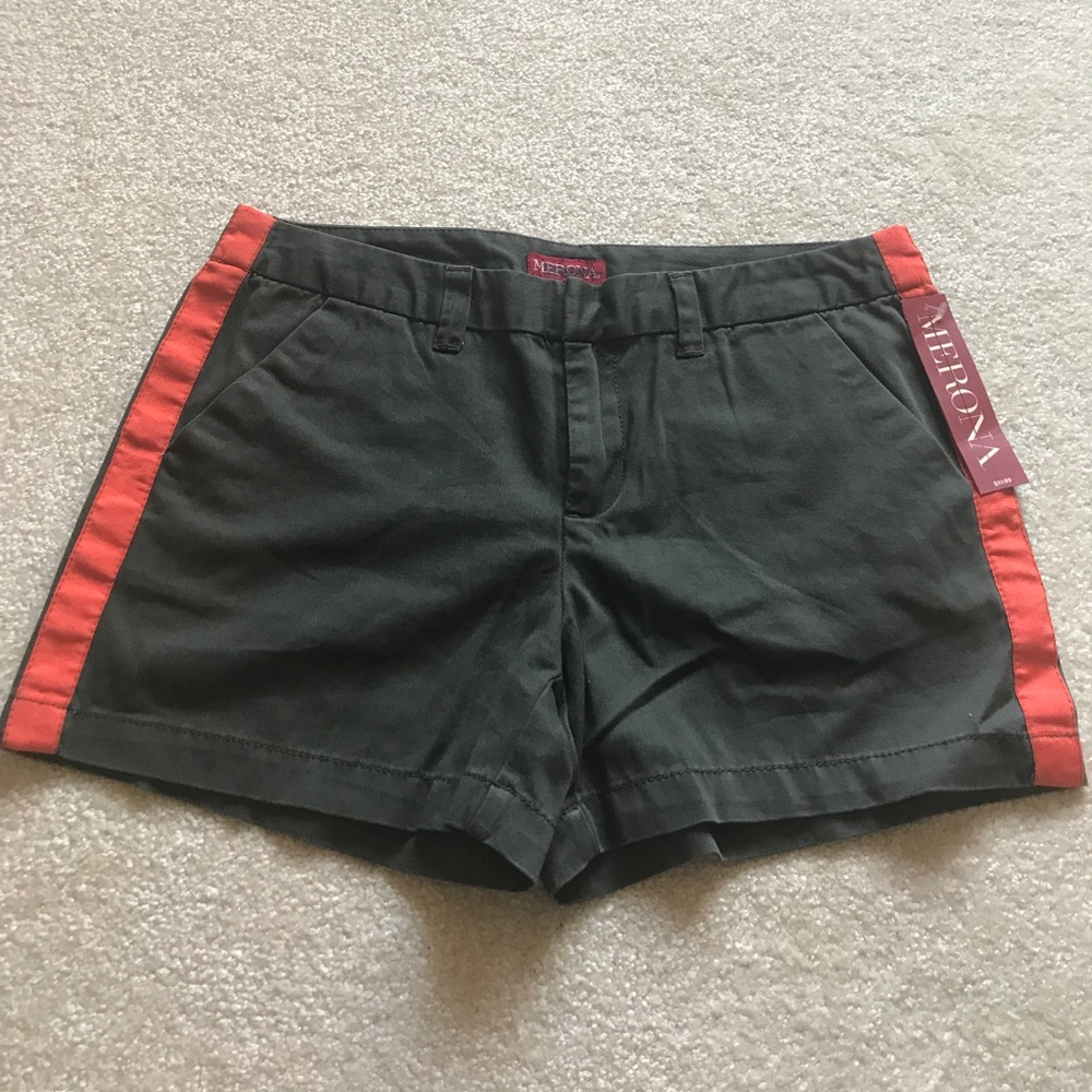 Green khaki shorts