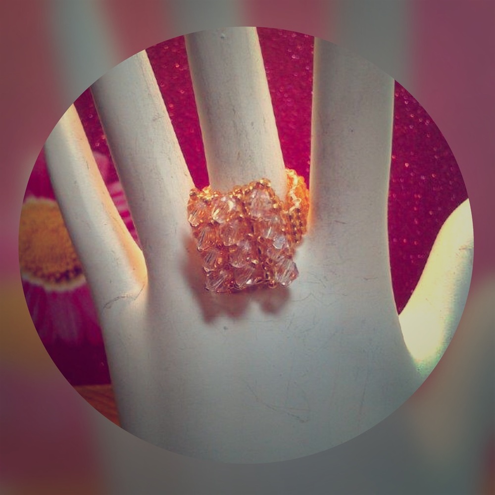 Hand Sewn Right Angle Weave Fashion Rings