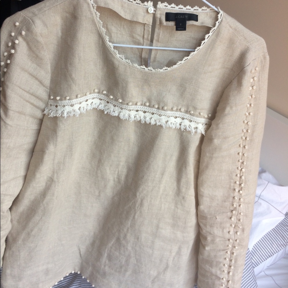 J crew linen blouse