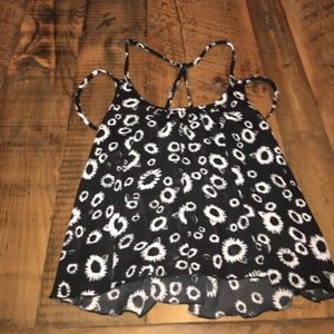 Two stranded floral tank