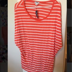 Orange striped slouchy top