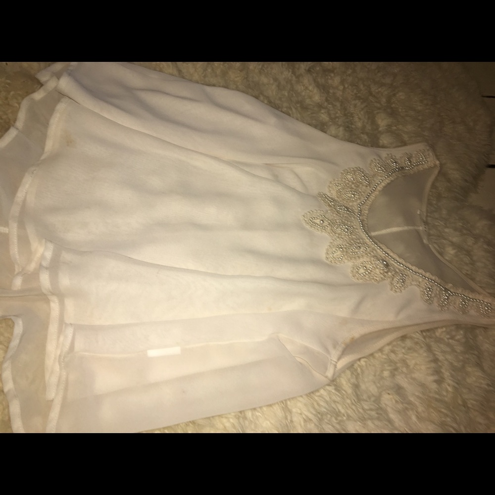 Cream beaded blouse
