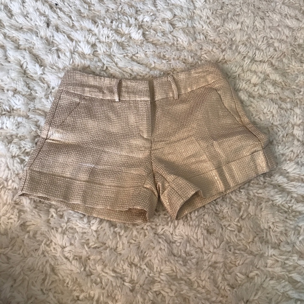 New York and Co. gold shorts