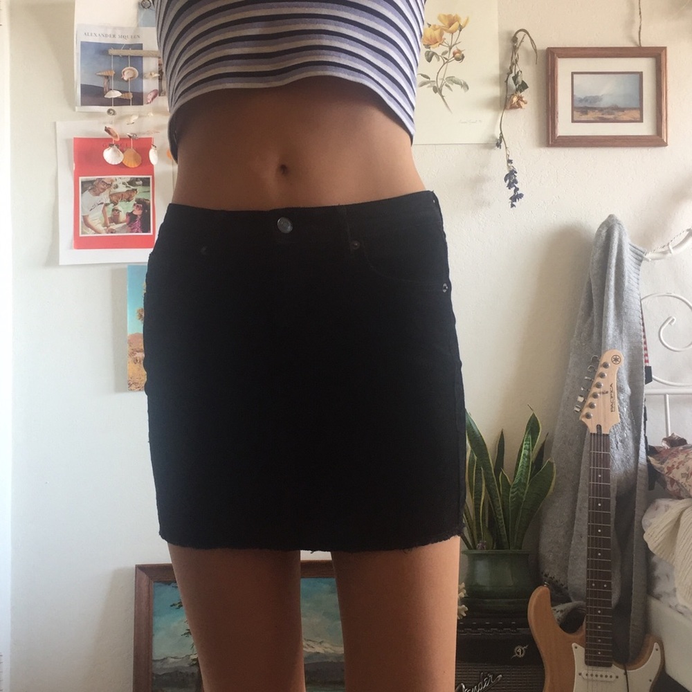 Brandy melville black cord skirt