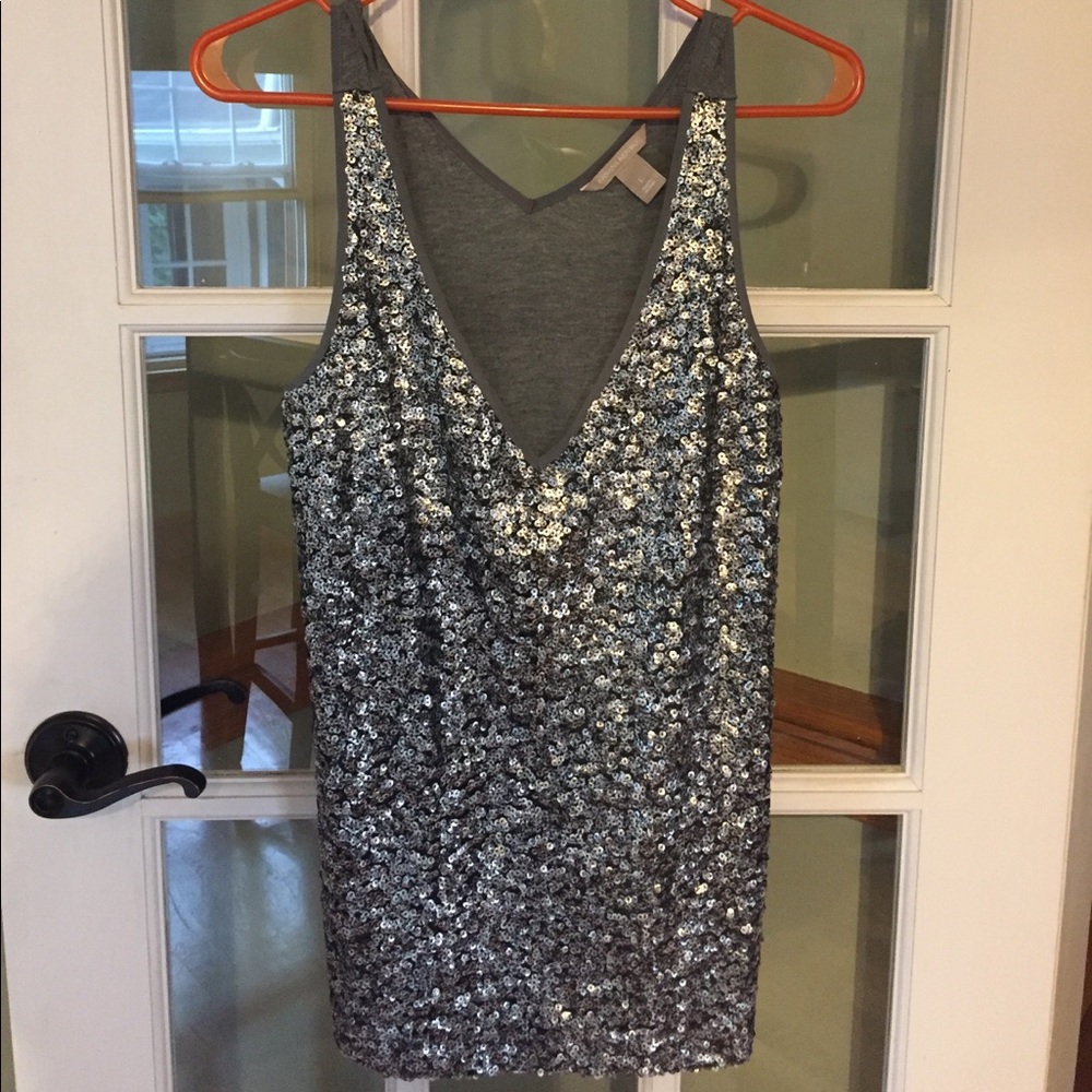 L Banana Republic sequin tank