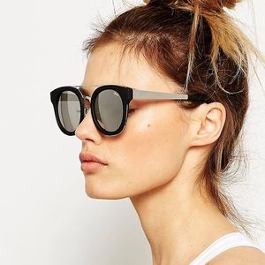 Quay Brooklyn Round Mirrored sunnies