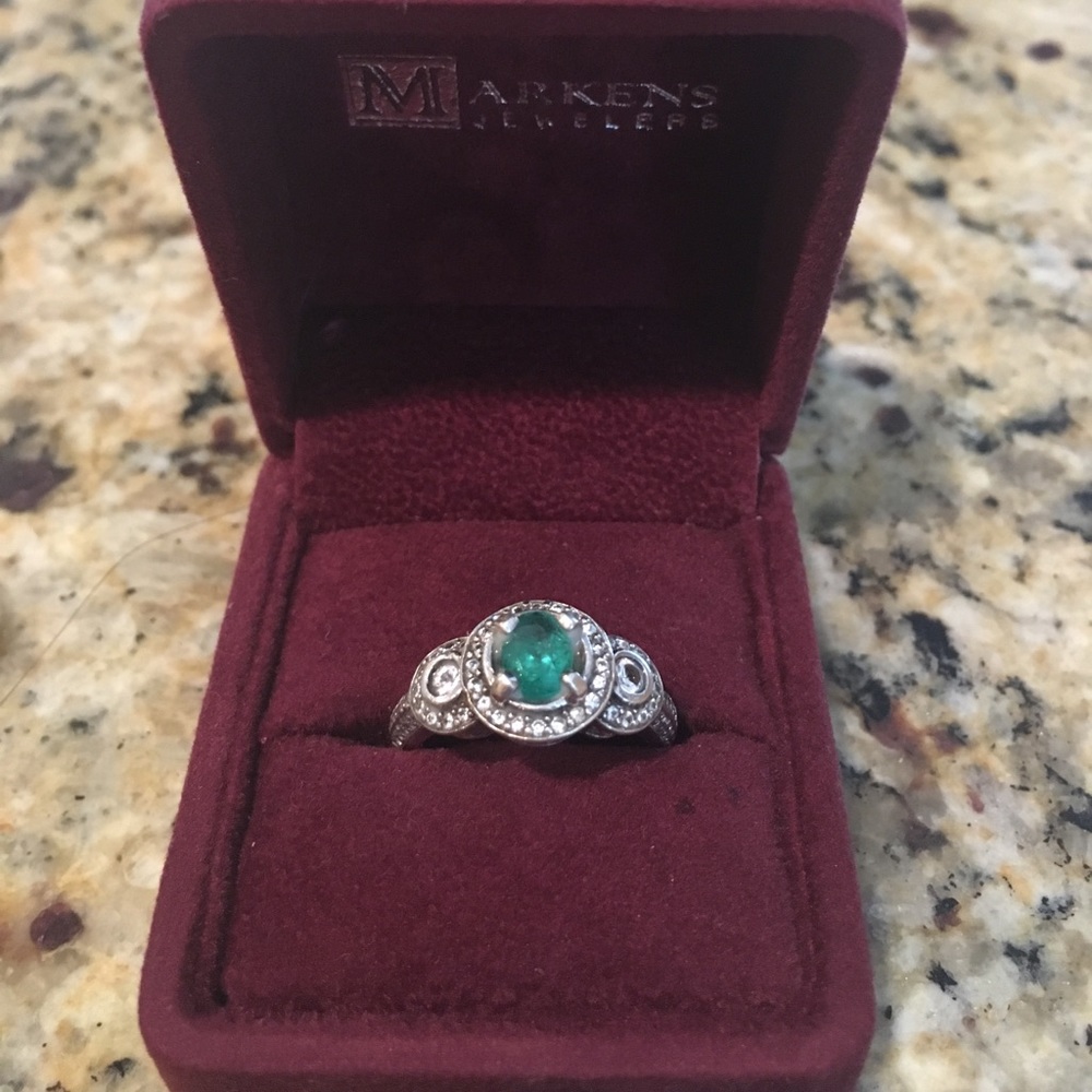 Genuine Colombian Emerald Ring